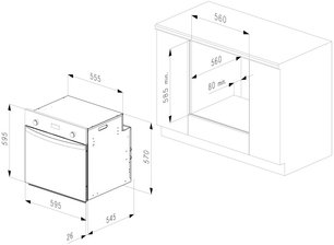 Духовой шкаф Korting OKB 9102 CSGW PRO фото 3 в Новосибирске