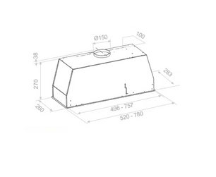 Встраиваемая вытяжка Pando NEO/78 INOX V.850 SEC фото 2 в Новосибирске