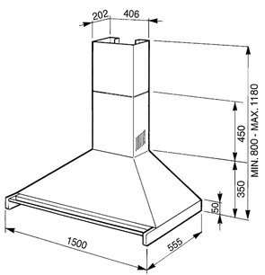 Вытяжка Smeg KD150X-2 фото 2 в Новосибирске