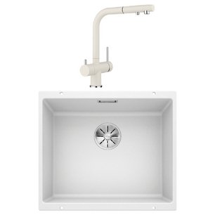 Blanco (мойка SUBLINE 500-U SILGRANIT + FONTAS-S II SILGRANIT белый) фото в Новосибирске