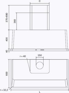 Вытяжка Ilve AM150/BL фото 4 в Новосибирске