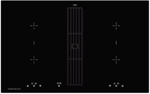 Индукционная варочная панель с вытяжкой Kuppersbusch KMI 8500.0 SR Black Velvet фото в Новосибирске