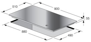 Варочная панель Фулгор Милано FCH 905 ID TS G DWK WH фото 4 в Новосибирске Варочная панель Fulgor Milano FCH 905 ID TS G DWK WH фото 4 в Новосибирске