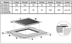 Индукционная варочная панель Korting HI 64560 BCG фото 4 в Новосибирске