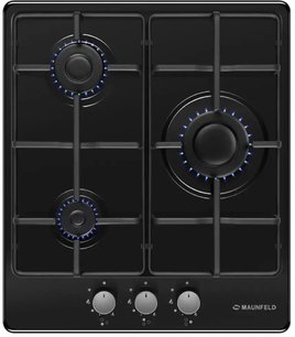 Газовая варочная панель MAUNFELD EGHE.43.3STS-EB фото в Новосибирске Газовая варочная панель MAUNFELD EGHE.43.3STS-EB фото в Новосибирске