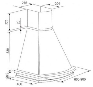 Вытяжка Kuppersberg Daphne 90 J 4HPB фото 2 в Новосибирске