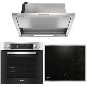 Miele (варочная панель KM 7001 FR + духовой шкаф H 2269-1 E Active + вытяжка DAS 2620) фото в Новосибирске