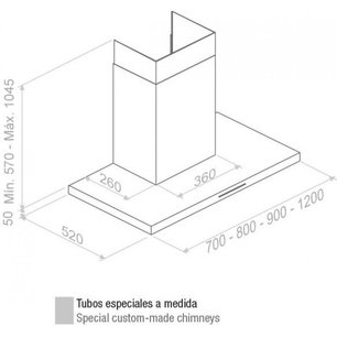 Вытяжка Pando P-401/80 IX 1050 SEC PLUS фото 3 в Новосибирске