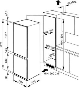 Холодильник Смег CB30PFNF фото 3 в Новосибирске Холодильник Smeg CB30PFNF фото 3 в Новосибирске