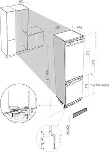 Встраиваемый двухкамерный холодильник De Dietrich DRN 1017 I фото 2 в Новосибирске