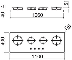 Газовая варочная панель Баразза 1PMD104N фото 3 в Новосибирске Газовая варочная панель Barazza 1PMD104N фото 3 в Новосибирске