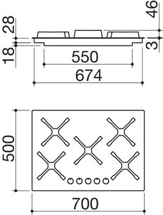 Газовая варочная панель Barazza 1PSP75 фото 3 в Новосибирске