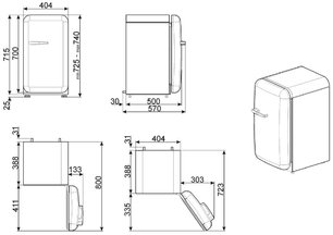 Мини-бар Смег FAB5LSV3 фото 3 в Новосибирске Мини-бар Smeg FAB5LSV3 фото 3 в Новосибирске