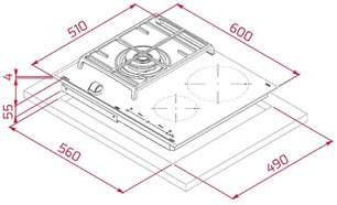 Варочная панель Тека HYBRID JZC 63312 ABN BLACK фото 2 в Новосибирске Варочная панель Teka HYBRID JZC 63312 ABN BLACK фото 2 в Новосибирске