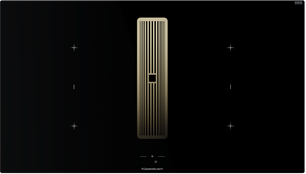 Индукционная варочная поверхность с вытяжкой Kuppersbusch KMI 9850.1 SR-S Gold фото в Новосибирске