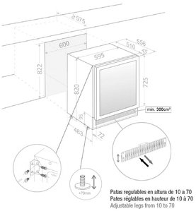 Встраиваемый винный шкаф Pando PVMBP 60-45CRL фото 3 в Новосибирске