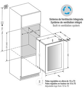 Встраиваемый винный шкаф Pando PVMAVP 88-49CRR фото 3 в Новосибирске