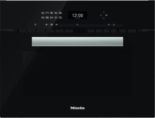 Компактный духовой шкаф с СВЧ Миле H6401BM OBSW черный обсидиан фото в Новосибирске Компактный духовой шкаф с СВЧ Miele H6401BM OBSW черный обсидиан фото в Новосибирске