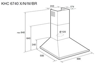Вытяжка Кертинг KHC 6740 W фото 2 в Новосибирске Вытяжка Korting KHC 6740 W фото 2 в Новосибирске