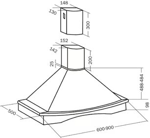 Вытяжка Teka Nubero 60 HP BEIGE фото 2 в Новосибирске