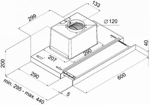 Кухонная вытяжка MAUNFELD Ouse Glass 50 C черный фото 2 в Новосибирске
