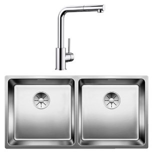 Blanco (мойка Andano 400/400-IF нержавеющая сталь + Mila-S хром) фото в Новосибирске