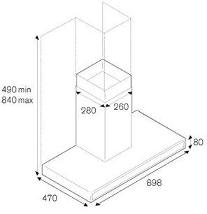 Вытяжка Бертаззони KG90CONXA фото 4 в Новосибирске Вытяжка Bertazzoni KG90CONXA фото 4 в Новосибирске