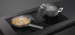 Индукционная варочная панель со встроенной вытяжкой Смег HOBD482D фото 3 в Новосибирске Индукционная варочная панель со встроенной вытяжкой Smeg HOBD482D фото 3 в Новосибирске