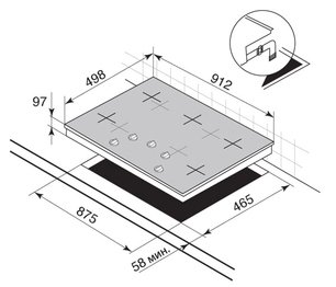 Независимая варочная панель De Dietrich PD 9005 K фото 2 в Новосибирске