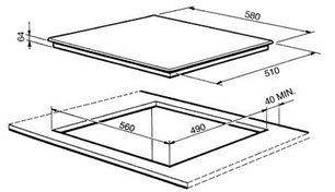 Варочная панель Смег SI3644B фото 2 в Новосибирске Варочная панель Smeg SI3644B фото 2 в Новосибирске