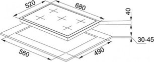 Независимая варочная панель Франке FHGL 705 4G TC BK C фото 2 в Новосибирске Независимая варочная панель Franke FHGL 705 4G TC BK C фото 2 в Новосибирске