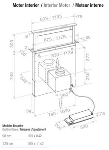 Встраиваемая в столешницу вытяжка Pando E-320/120 IX-CR.TOUCH V.2000 фото 4 в Новосибирске