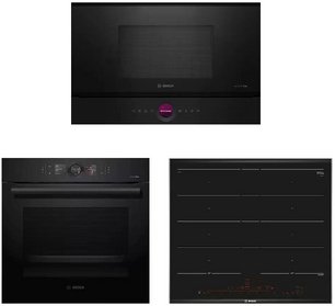 Bosch (духовой шкаф HSG856XC7 + варочная панель PXY675DC1E + микроволновая печь BFL9221B1) фото в Новосибирске