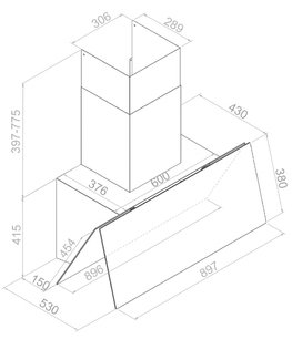 Вытяжка Пандо P-725/90 CR.BLANCO V.850 ECO SEC PLUS фото 2 в Новосибирске Вытяжка Pando P-725/90 CR.BLANCO V.850 ECO SEC PLUS фото 2 в Новосибирске