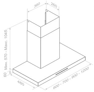 Вытяжка Пандо P-825/60 IX V.850 ECO SEC PLUS фото 3 в Новосибирске Вытяжка Pando P-825/60 IX V.850 ECO SEC PLUS фото 3 в Новосибирске