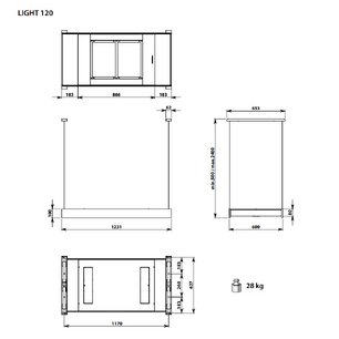 Вытяжка Falmec LIGHT 120 BLACK фото 4 в Новосибирске