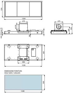 Встраиваемая вытяжка Фалмек Skema 120 steel фото 3 в Новосибирске Встраиваемая вытяжка Falmec Skema 120 steel фото 3 в Новосибирске