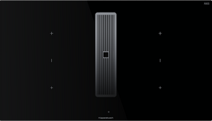 Индукционная варочная панель с вытяжкой Kuppersbusch KMI 9350.0 SR Silver Chrome фото в Новосибирске