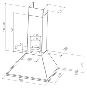 Вытяжка Faber SYNTHESIS HIP X A60 PB фото 2 в Новосибирске