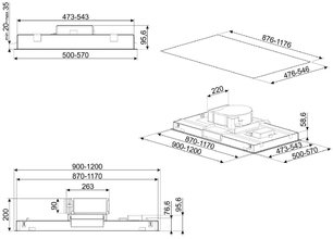 Встраиваемая вытяжка Smeg KLT120LWHS фото 2 в Новосибирске