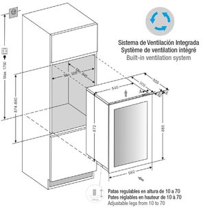 Встраиваемый винный шкаф Pando PVMAV 88-49CRL фото 3 в Новосибирске