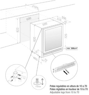 Встраиваемый винный шкаф Pando PVMBP 60-45CRR фото 3 в Новосибирске