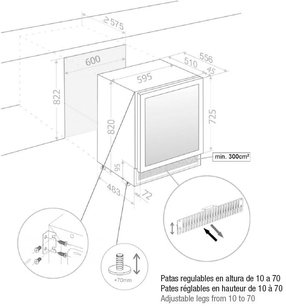 Встраиваемый винный шкаф Pando PVMBP 60-45 PAL фото 3 в Новосибирске
