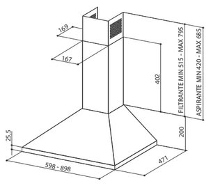 Вытяжка Faber VALUE PB 4 2L CREAM A60 фото 2 в Новосибирске