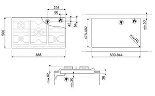 Варочная панель Смег SRV896AOGH фото 4 в Новосибирске Варочная панель Smeg SRV896AOGH фото 4 в Новосибирске