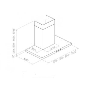 Вытяжка Pando P-401/120 IX 1250 ECO SEC фото 3 в Новосибирске