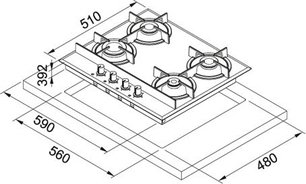 Независимая варочная панель Franke FHCR 604 4G BK C фото 2 в Новосибирске