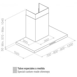 Вытяжка Pando P-401/90 IX 1250 ECO SEC фото 3 в Новосибирске