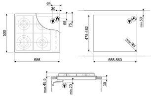 Варочная панель Смег S64SB фото 2 в Новосибирске Варочная панель Smeg S64SB фото 2 в Новосибирске
