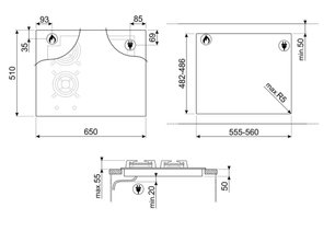 Варочная панель Смег PM6621WLDR фото 4 в Новосибирске Варочная панель Smeg PM6621WLDR фото 4 в Новосибирске
